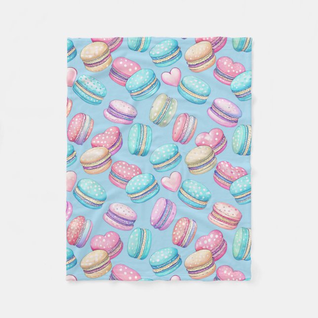Couverture Polaire plaid en molleton petit Astel Macaron (Devant)
