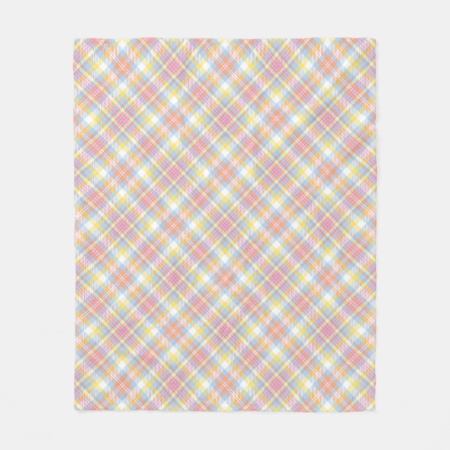Couverture Polaire Plaid en pastel de rayure (Devant)