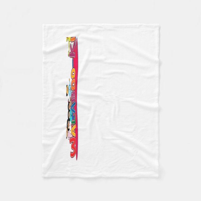 Couverture Polaire plaid familial Walabookies (Devant)