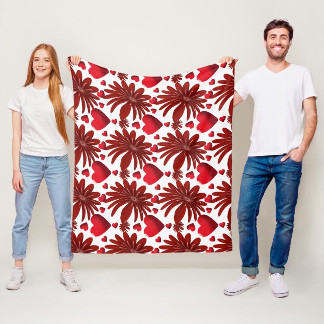 Couverture Polaire plaid floral jeté de canapé (En situation)