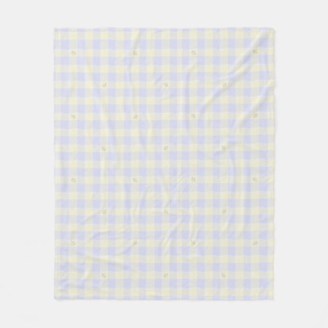 Couverture Polaire Plaid français avec Fleur de Lis (Devant)