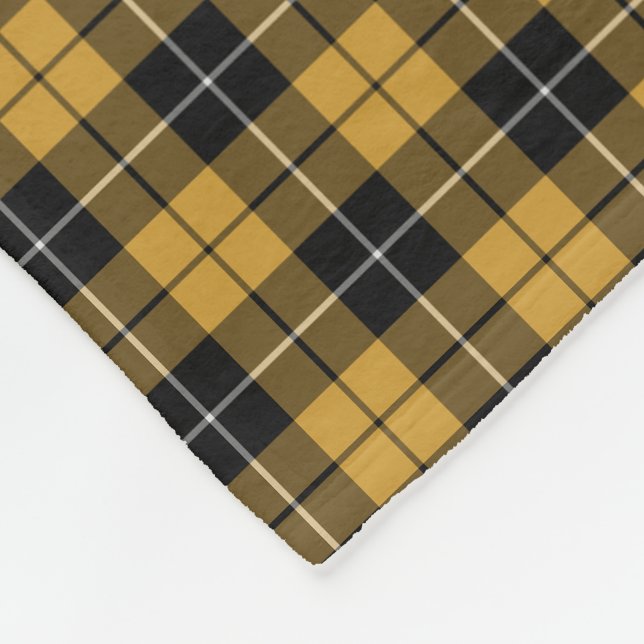 Couverture Polaire Plaid Gold et Black Sporty (Coin)