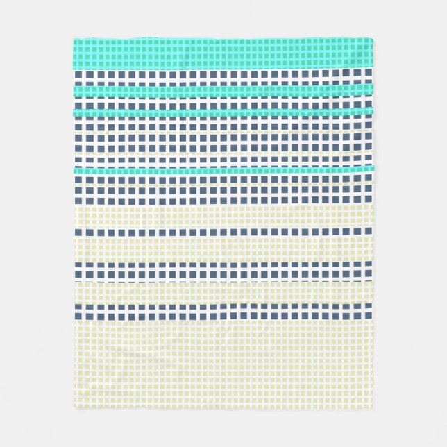 Couverture Polaire Plaid gris turquoise (Devant)