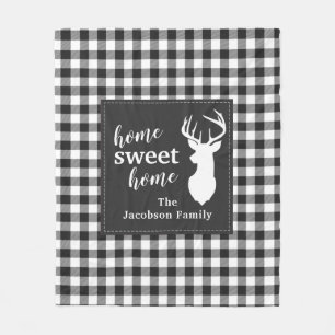 Couverture Polaire Plaid Holiday Home Sweet Custom