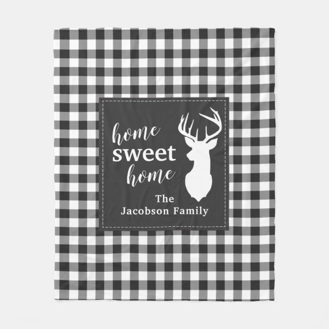 Couverture Polaire Plaid Holiday Home Sweet Custom (Devant)