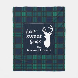 Couverture Polaire Plaid Holiday Tartan Clan Blackwatch personnalisé