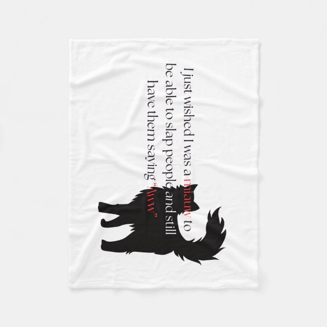 Couverture Polaire Plaid Miouw (Devant)