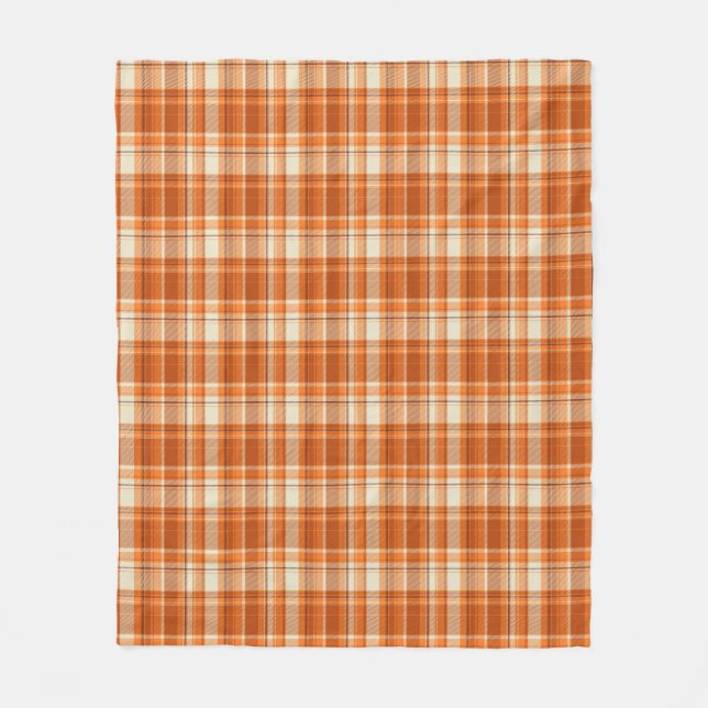 Couverture Polaire Plaid orange (Devant)