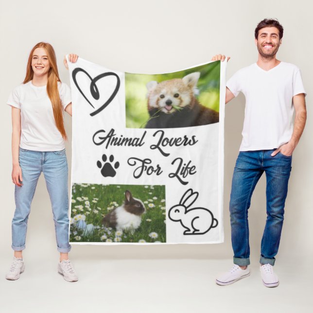 Couverture Polaire plaid pour les amoureux des animaux<3 (En situation)