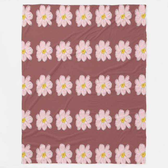 Couverture Polaire plaid rose (Devant)