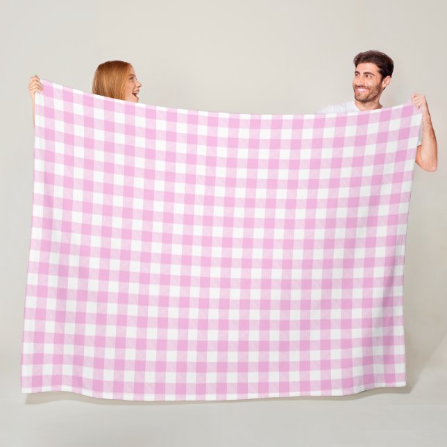Couverture Polaire Plaid Rose Campagnard (En situation)