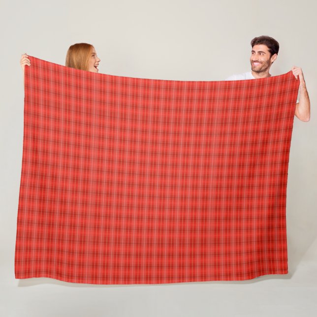 Couverture Polaire Plaid rouge classique moderne (En situation)