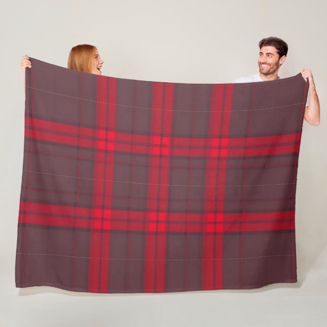 Couverture Polaire Plaid Rouge traditionnel Tartan Collection moderne (En situation)