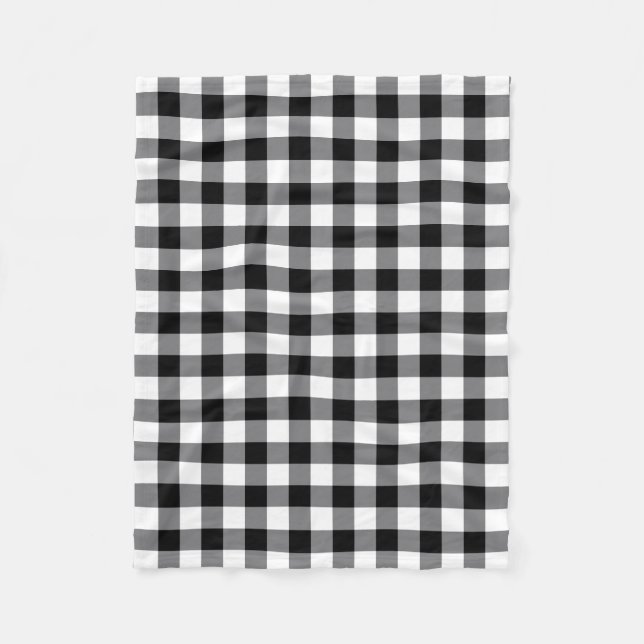 Couverture Polaire Plaid Russe De Buffle Noir Et Blanc (Devant)