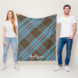 Couverture Polaire Plaid Rustique Anderson classique Tartan personnal