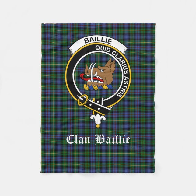 Couverture Polaire Plaid Sherpa Blanket Baillie Clan Tartan Scotland (Devant)