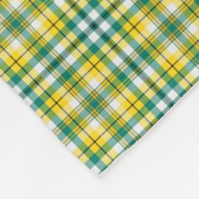 Couverture Polaire Plaid sportif d'or vert clair et jaune (Coin)