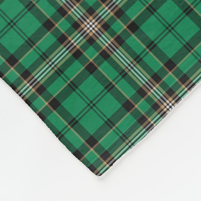 Couverture Polaire Plaid sportif vert et noir (Coin)