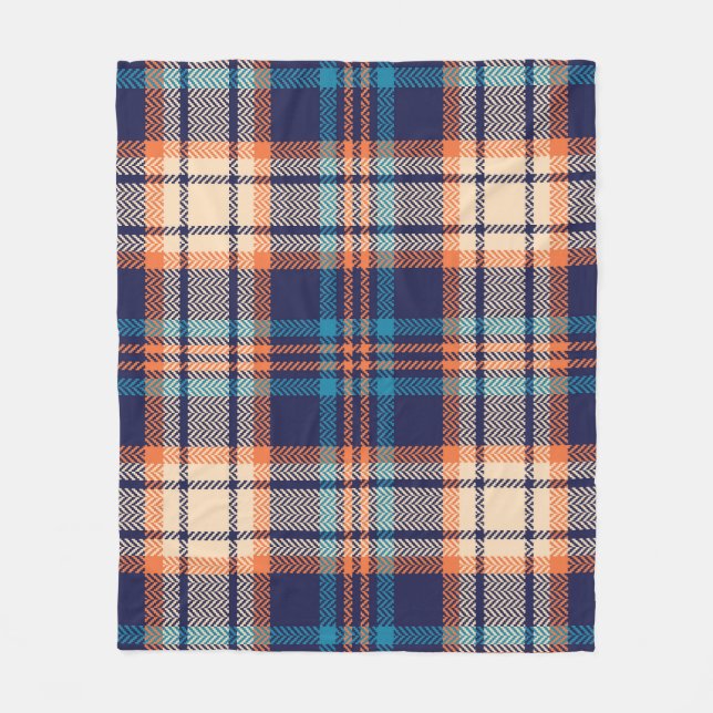 Couverture Polaire Plaid Vibrant : Conception textile d'automne (Devant)