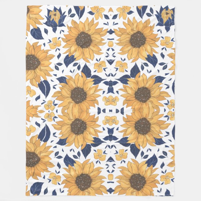 Couverture Polaire Plaids tournesol élégants pour nouvelle maison (Devant)