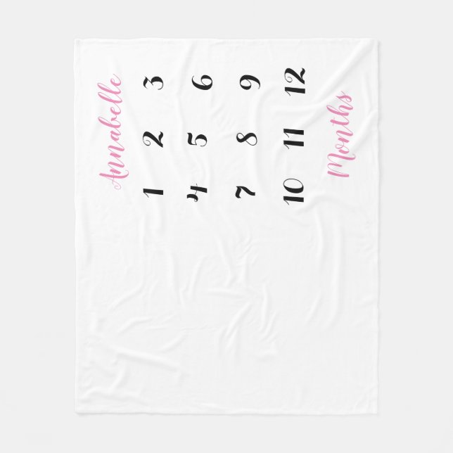 Couverture Polaire Plain 12 mois Milestone Girl (Devant)