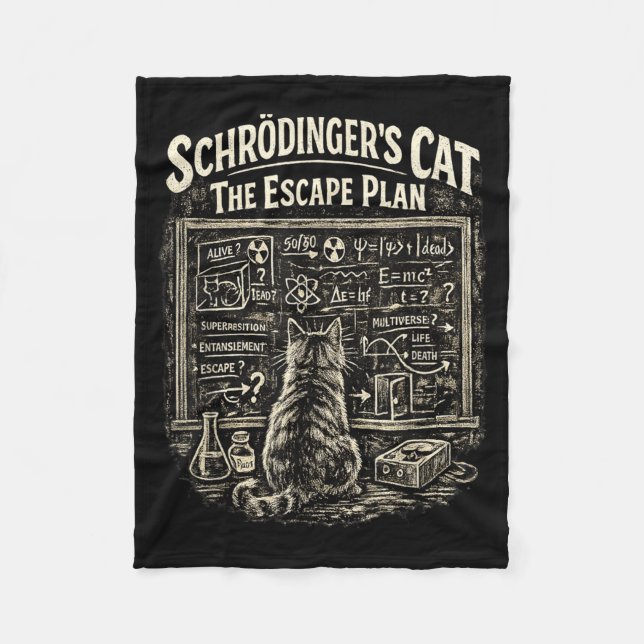 Couverture Polaire Plan d'évasion drôle de chat de Schrödingers Prof  (Devant)