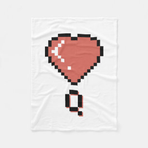 Couverture Polaire Plan noir de la reine du coeur