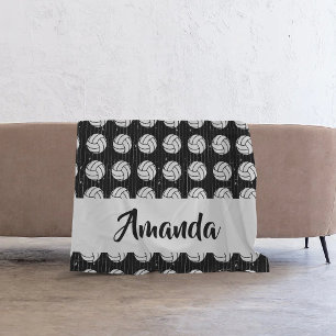 Couverture Polaire Plancher en bois de volleyball noir