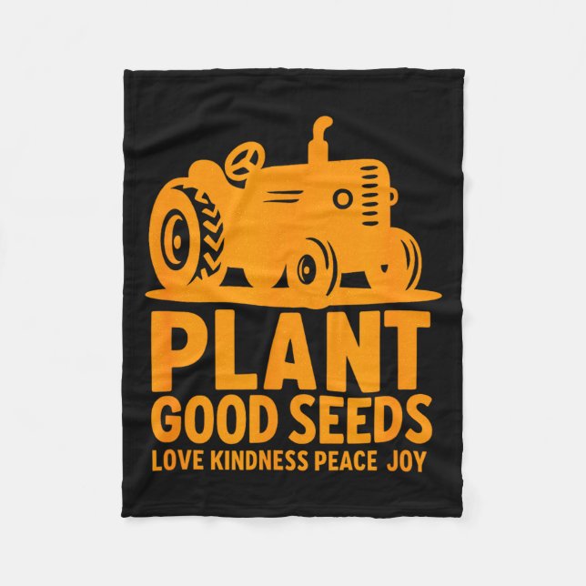 Couverture Polaire Plant Good Seeds Love Kindness Peace Joy Christian (Devant)