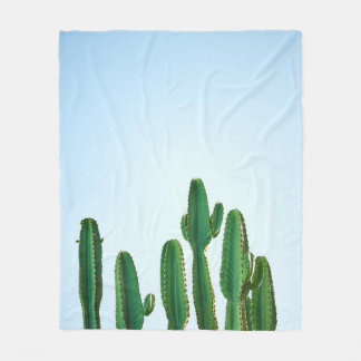 Couverture Polaire Plante cactus vert en arrière - plan blanc