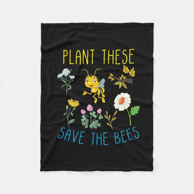 Couverture Polaire Plante D'Abeille Ces Sauvent Les Abeilles (Devant)