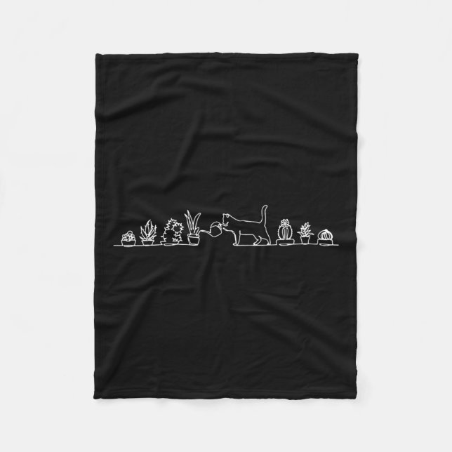 Couverture Polaire Plantes d'arrosage de chats (Devant)