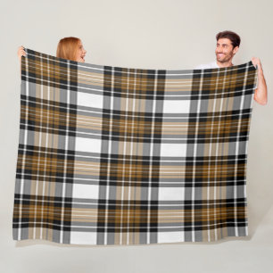 Couverture Polaire Plaqué Brown Et Noir