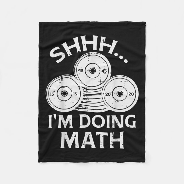 Couverture Polaire Plaque De Gym Shhh Im Faire Math Poids Drôle Entra (Devant)