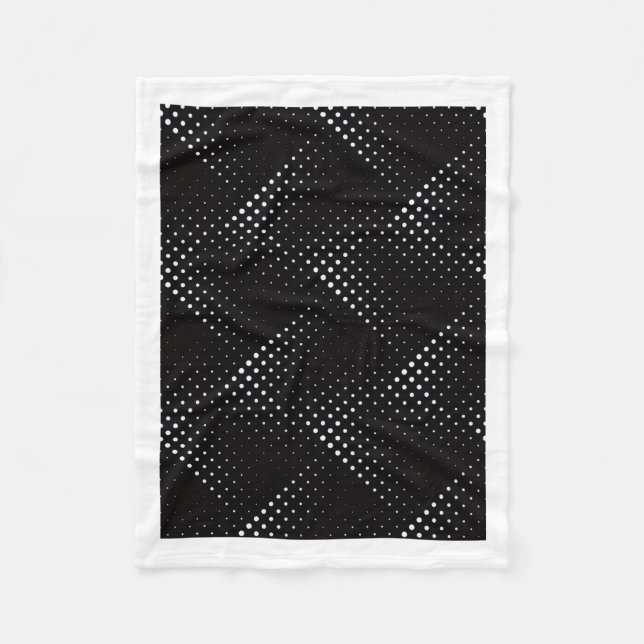 Couverture Polaire Plaque de jet moderne en noir et blanc à motif de  (Devant)