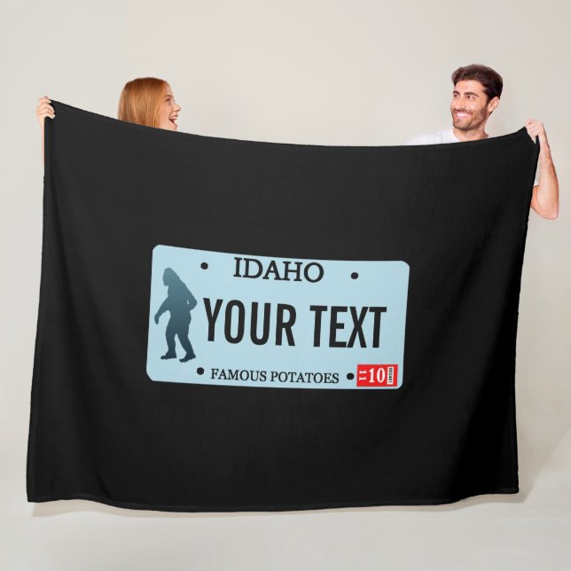 Couverture Polaire Plaque de licence Idaho Sasquatch (En situation)