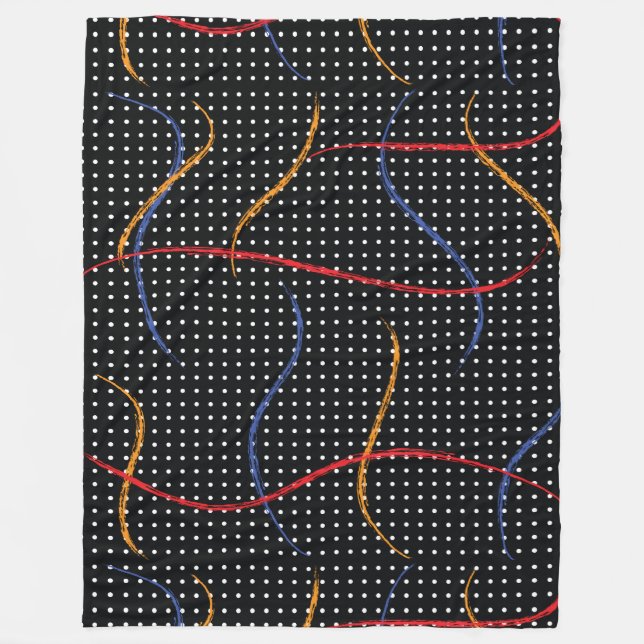 Couverture Polaire Plaque et points de peinture rétro (Devant)