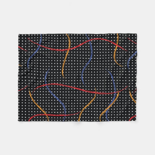 Couverture Polaire Plaque et points de peinture rétro (Devant (Horizontal))