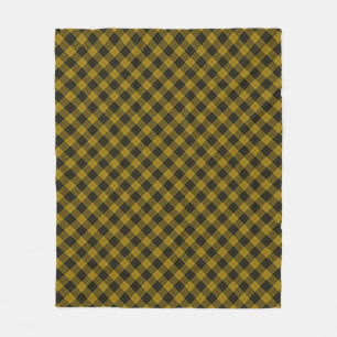 Couverture Polaire Plaque noire jaune tartan MacLeod