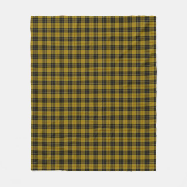 Couverture Polaire Plaque noire jaune tartan MacLeod (Devant)