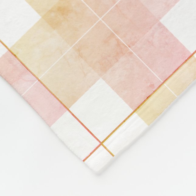 Couverture Polaire Plat rose Peach de Champagne marbré (Coin)