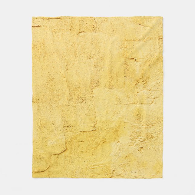 Couverture Polaire plâtre abstrait jaune clair sur le mur (Devant)