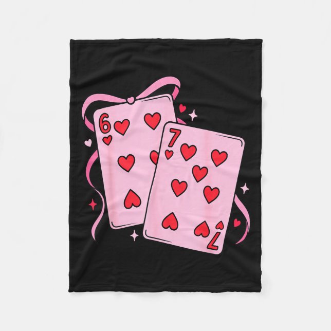 Couverture Polaire Playing Card Valentine’s Day 67 Preppy Six Seven 6 (Devant)