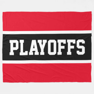 Couverture Polaire PLAYOFFS Athlète Bright Rouge Noir Blancs