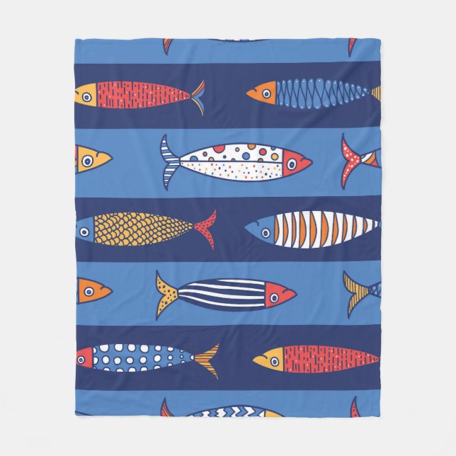 Couverture Polaire Playtime aquatique : Imaginaire de poisson pour en (Devant)