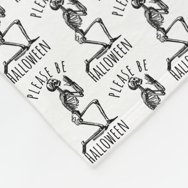 Couverture Polaire Please Be Halloween Spooky Season Skeleton Bones (Coin)