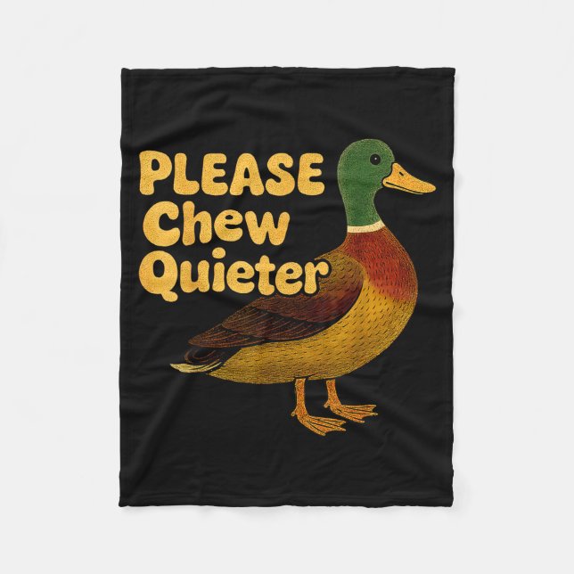 Couverture Polaire Please Chew Quieter Sarcastic Animal Quote Quirky  (Devant)
