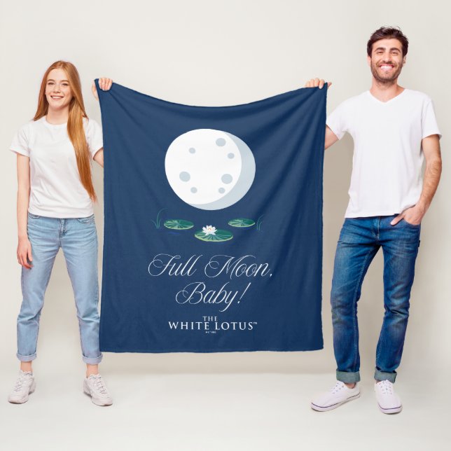 Couverture Polaire Pleine lune, Bébé ! - Le Lotus Blanc (En situation)