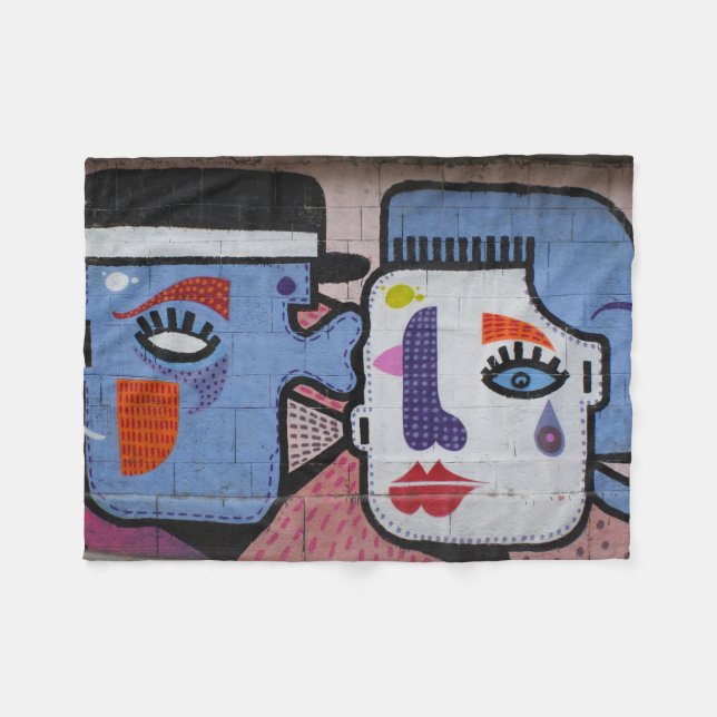 Couverture Polaire Pleurant Un Peu De Joie (Devant (Horizontal))