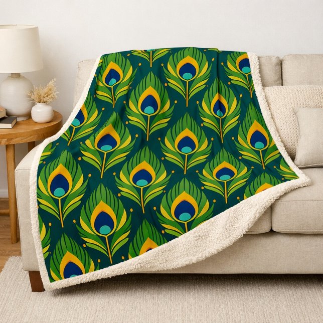 Couverture Polaire Plume de paon (Créateur téléchargé)